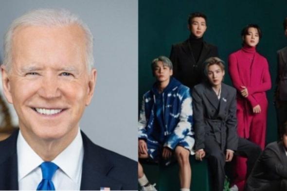 شاهد .. جو بايدن يستقبل فرقة BTS في البيت الأبيض لمناقشة هذه الأمور