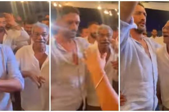 شلة ابو العروسة مقضينها رقص في زفاف إبنة أحمد صيام – فيديو
