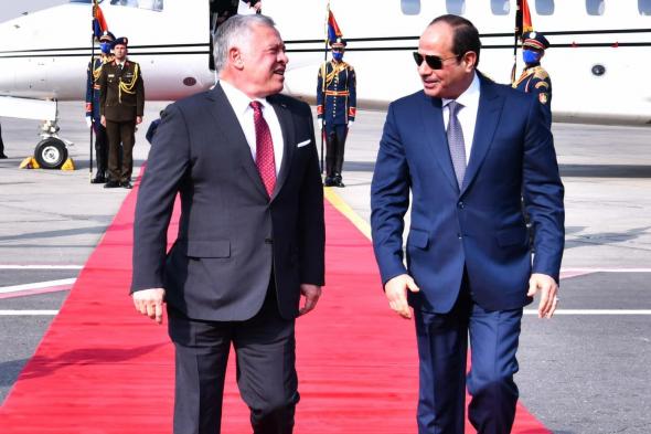 ننشر تفاصيل استقبال الرئيس السيسي للعاهل الأردني(صور)