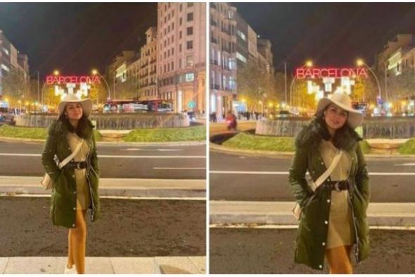 بالجيبة و الدلع – رانيا يوسف بتتمخطر في شوارع ببرشلونة : شاهد