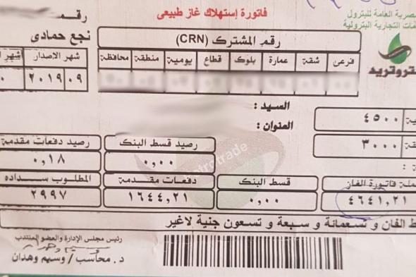 هام| إضافة 12 جنيه على فاتورة الغاز الطبيعي لهذا السبب