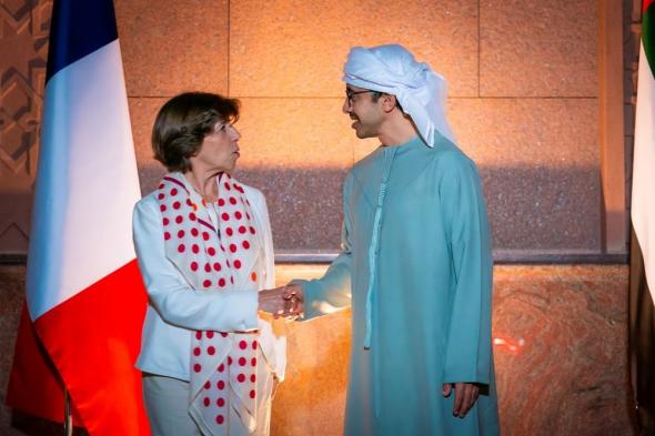 عبدالله بن زايد يستقبل وزيرة الخارجية الفرنسية