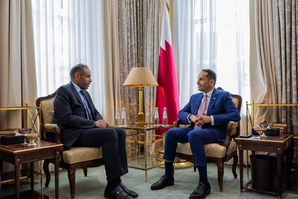وزير الخارجية بحث مع رئيس الوزراء ووزير الخارجية القطري تعزيز العلاقات بين البلدين