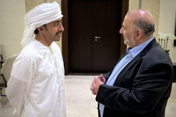 عبدالله بن زايد يلتقي منصور عباس عضو الكنيست الإسرائيلي رئيس القائمة العربية الموحدة